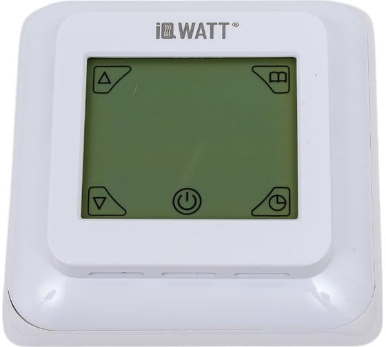 Терморегулятор для теплого пола IQWATT IQ THERMOSTAT TS  программируемый, с ЖК-дисплеем и сенсорными кнопками, белый 406