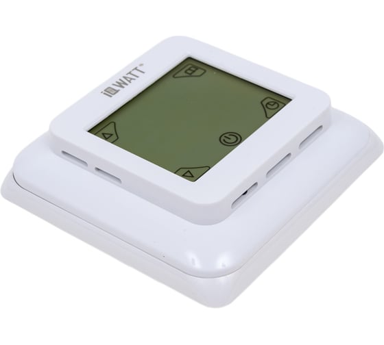 Терморегулятор для теплого пола IQWATT IQ THERMOSTAT TS  программируемый, с ЖК-дисплеем и сенсорными кнопками, белый 406