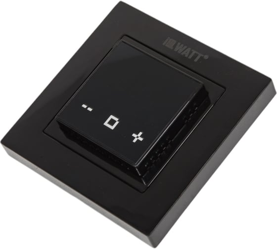 Терморегулятор для теплого пола IQWATT IQ THERMOSTAT D Wi-Fi с Wi-Fi, программируемый, черный 420