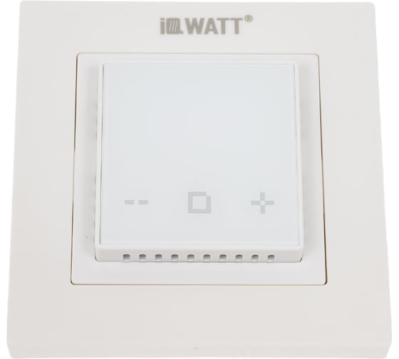 Терморегулятор для теплого пола IQWATT IQ THERMOSTAT D Wi-Fi с Wi-Fi, программируемый, белый 419 25535655