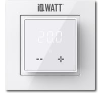 Терморегулятор для теплого пола IQWATT IQ THERMOSTAT D с сенсорными кнопками, не программируемый, белый 416 25535259