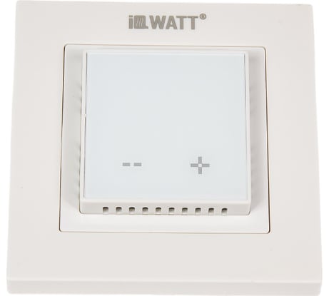 Терморегулятор для теплого пола IQWATT IQ THERMOSTAT D с сенсорными кнопками, не программируемый, белый 416