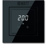 Терморегулятор для теплого пола IQWATT IQ THERMOSTAT D с сенсорными кнопками, не программируемый, черный 417 25535427