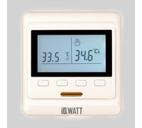 Терморегулятор для теплого пола IQWATT IQ THERMOSTAT P программируемый, с ЖК-дисплеем, слоновая кость 402