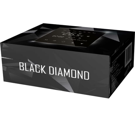 Терморегулятор для теплого пола IQWATT IQ THERMOSTAT BLACK DIAMOND программируемый, с зеркальным сенсорным дисплеем 407
