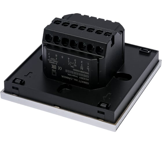 Терморегулятор для теплого пола IQWATT IQ THERMOSTAT BLACK DIAMOND программируемый, с зеркальным сенсорным дисплеем 407