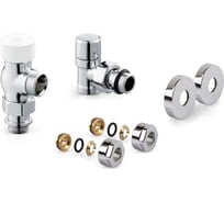 Термостатический набор для радиатора ROYAL THERMO Design Pro осевой, хром, 15 мм НС-1458114