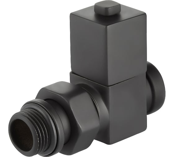 Набор дизайн-вентилей ROYAL THERMO CUBE прямой, черный, 1/2" НС-1422575
