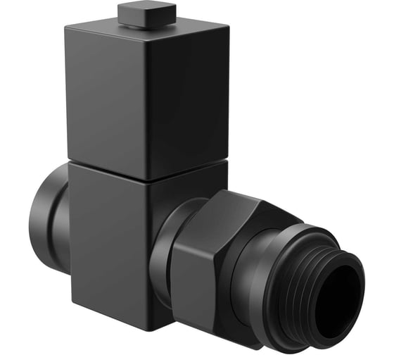 Набор дизайн-вентилей ROYAL THERMO CUBE прямой, черный, 1/2" НС-1422575