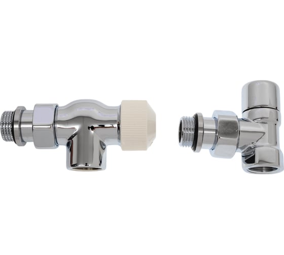 Термостатический набор для радиатора ROYAL THERMO Design осевой, хром, 1/2" НС-1460848