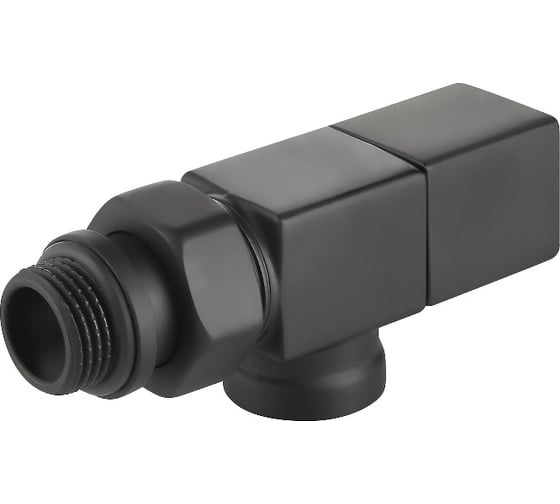 Набор дизайн-вентилей ROYAL THERMO CUBE осевой, черный, 1/2" НС-1422573