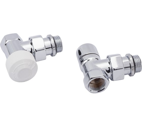 Термостатический набор для радиатора ROYAL THERMO Design угловой, хром, 1/2" НС-1460845