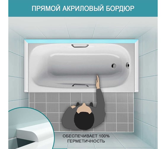 Акриловый плинтус бордюр для ванной BNV ПШ36 90 сантиметров 4603312129016