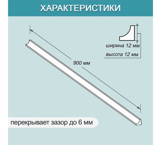 Акриловый Плинтус бордюр для ванной BNV ГЛ12 90 сантиметров 4603320007948
