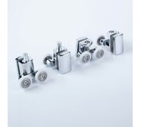 Ролики IDDIS 2 верхних, 2 нижних, двойные, D=23 мм, хром, стекло 7-8 мм 966D23C8DZ
