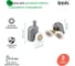 Ролики IDDIS 2 верхних, двойные; 2 нижних, одинарные, D=23 мм, серый, стекло 5-6 мм 966M23GR6DZ 5