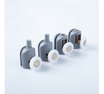 Ролики IDDIS 2 верхних, 2 нижних, одинарные, D=23 мм, серый, стекло 5-6 мм 966S23GR6DZ
