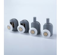 Ролики IDDIS 2 верхних, 2 нижних, одинарные, D=23 мм, серый, стекло 4 мм 966S23GR4DZ