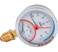 Радиальный термоманометр MVI до 6 бар, 0C-120C, D80 мм, с нижним подключением G1/2 RTM.80.12006.04