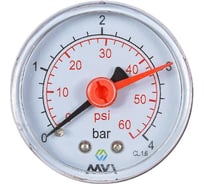 Аксиальный манометр MVI  до 4 бар, D50 мм, подключение G1/4 AM.5004.03