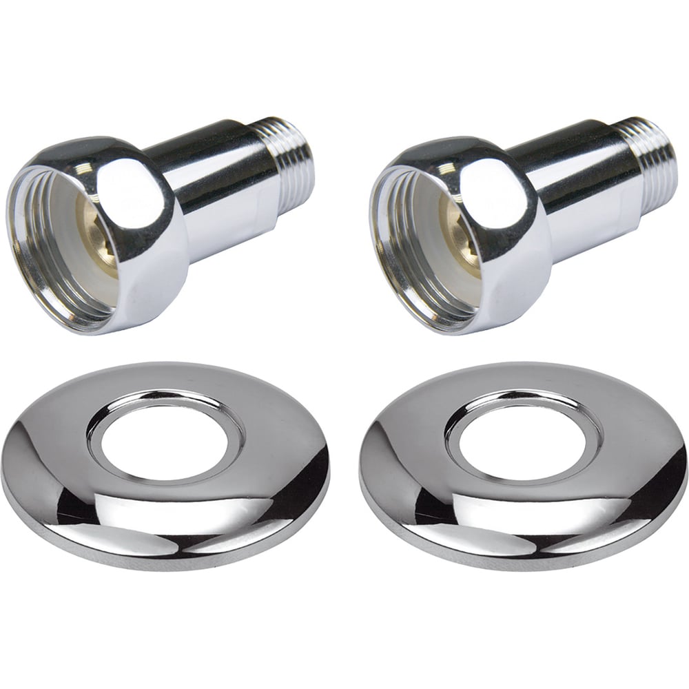 Прямое соединение для полотенцесушителя Point 3/4"х1/2" г/ш, хром (пара ...