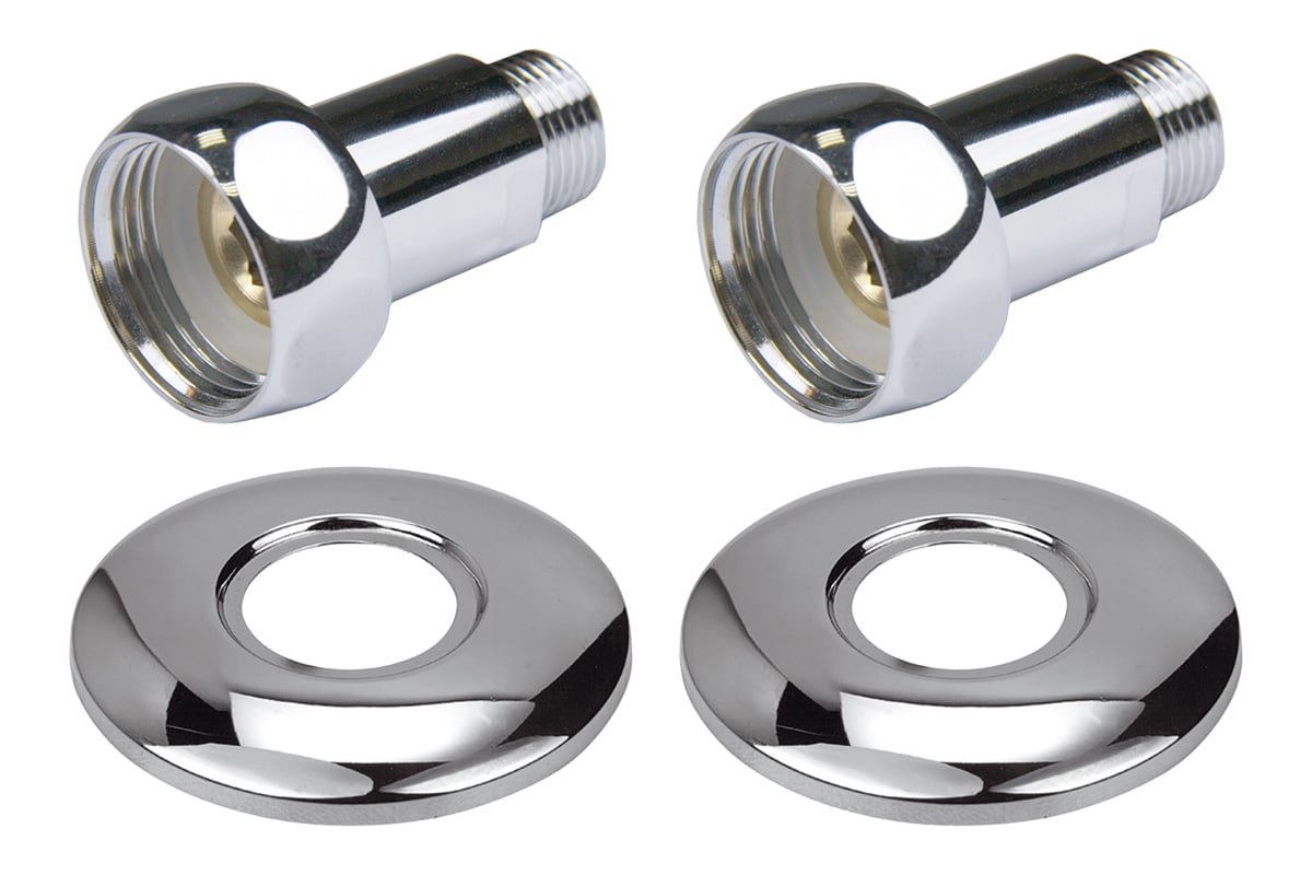 Прямое соединение для полотенцесушителя Point 3/4\"х1/2\" г/ш, хром (пара ...