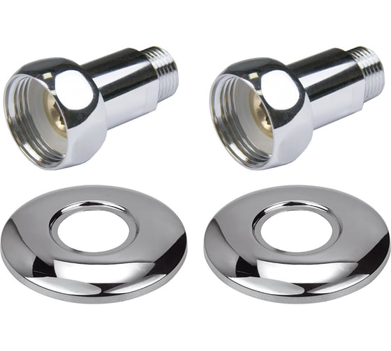 Прямое соединение для полотенцесушителя Point 3/4"х1/2" г/ш, хром (пара) PN00007