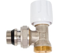 Радиаторный угловой вентиль MVI ручной регулировки с самоуплотняющимся кольцом 1/2" под евроконус TR.215.04