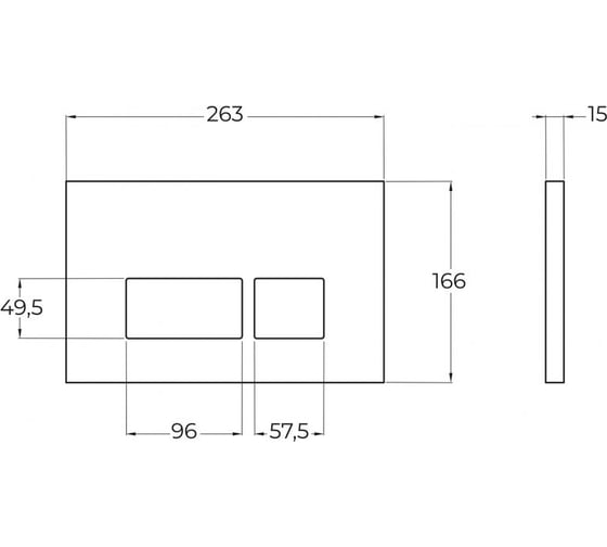 Кнопка смыва BelBagno BB042BL