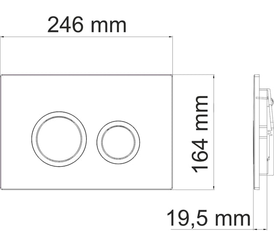 Кнопка смыва WasserKraft MB01