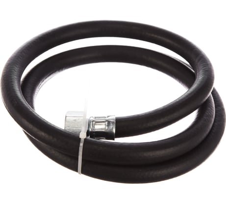 Шланг для газовых баллонов Русло 1/2" х 1.57 м, резиновый, правая резьба, черный с хомутом ИС.100832