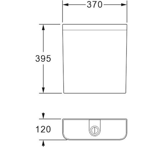 Пластиковый бачок Azario 370x120x395 AZ-204 с соединительной трубой 00081110