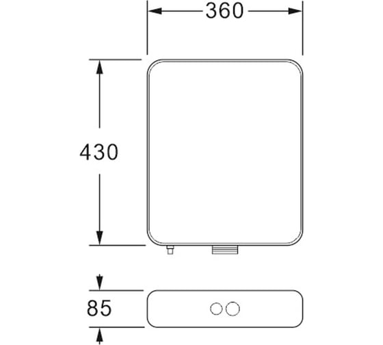 Пластиковый бачок Azario 360x85x430 AZ-967 с соединительной трубой 00081111