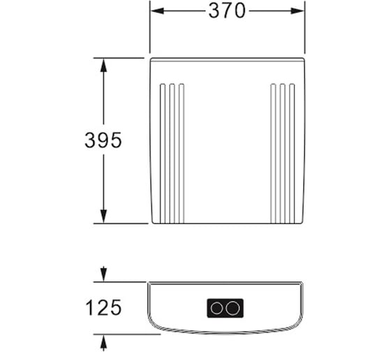 Пластиковый бачок Azario 370x125x395 AZ-207 с соединительной трубой 00081115