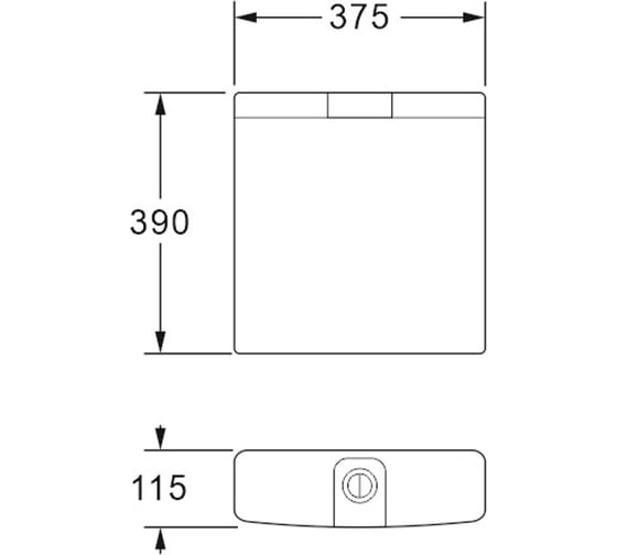 Пластиковый бачок Azario 375x115x390 AZ-214 с соединительной трубой 00081118