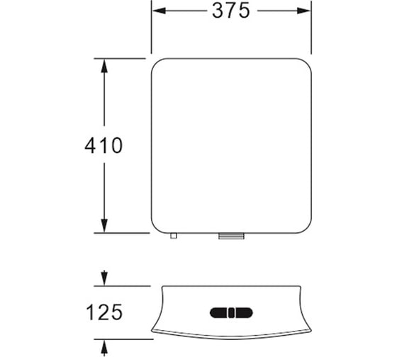 Пластиковый бачок Azario 375x125x410 AZ-215 с соединительной трубой 00081119