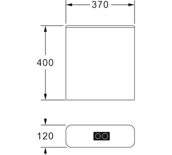 Пластиковый бачок Azario 370x120x400 AZ-211 с соединительной трубой 00081117