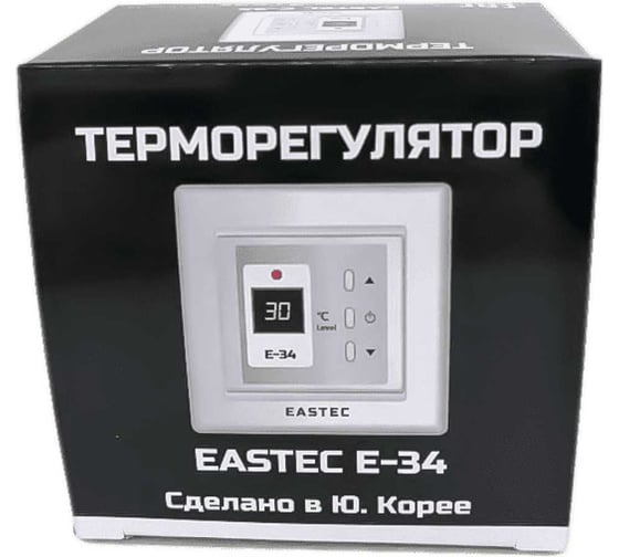 Терморегулятор EASTEC E-34 белый (встраиваемый 3,5 кВт) E-34 white