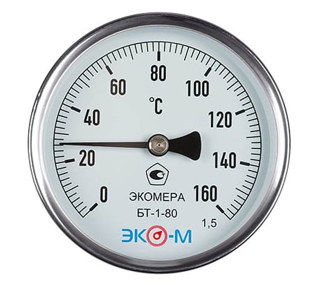 Биметаллический термометр ЭКО-М ЭКОМЕРА БТ-1-80-160С-L80