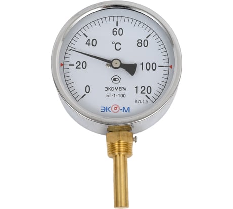 Биметаллический термометр ЭКО-М ЭКОМЕРА L=40 радиальный БТ-1-100-120С-L40-РИ