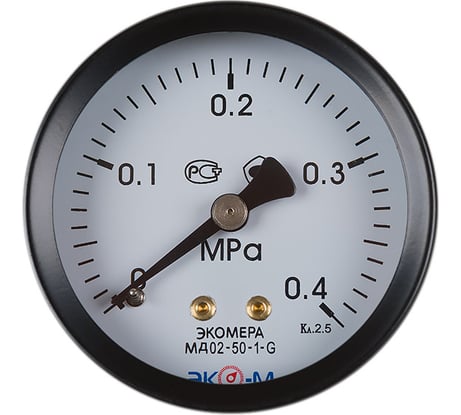 Манометр ЭКО-М Экомера осевой МД02-63-G-0,4МПа-ОИ