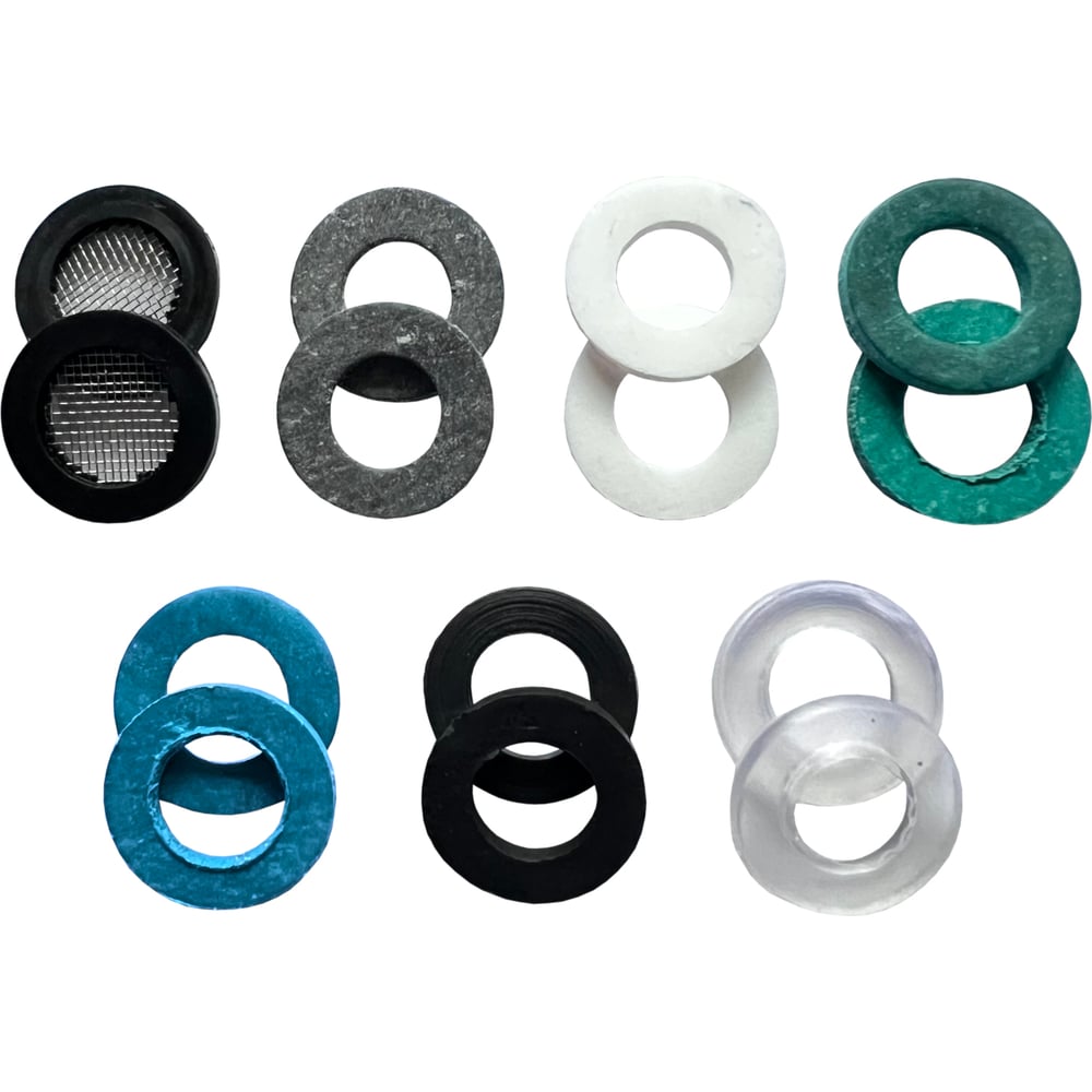 Набор прокладок Профитт 3/4\" резина, резина с сеткой, паронит, паронит ...