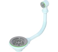 Нержавеющий выпуск для раковины 3 1/2" с круглым переливом AKVATER NV312K ИС.110305