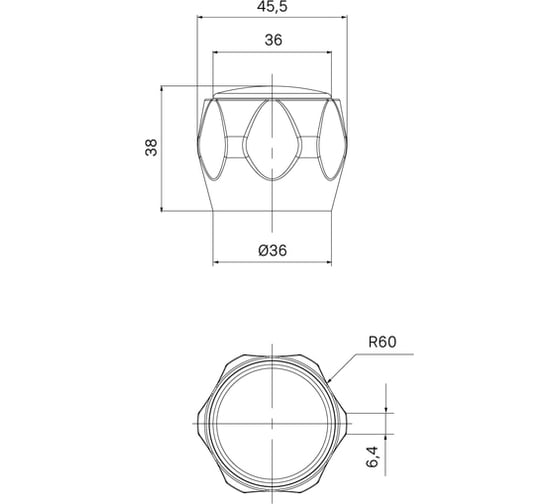 Маховик для смесителя IDDIS 8x20, круглый, хром, комплект, 2 шт 991RN201SM