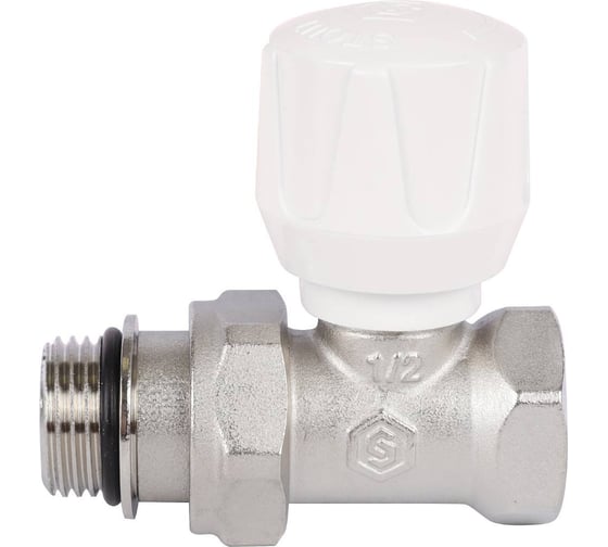 Ручной терморегулирующий клапан STOUT Svr-2122-100015 прямой 1/2" (с дополнительным уплотнением) RG008VL0HTPO1T