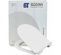 Сиденье Bosna Ibiza с крышкой микролифт быстросъемное дюропласт белое 542876