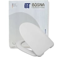 Сиденье Bosna Nuernberg с крышкой микролифт быстросъемное дюропласт белое 542877