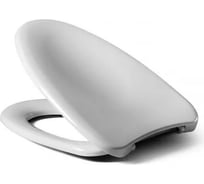 Сиденье Bosna Stockholm с крышкой дюропласт стальное крепление белое 542868