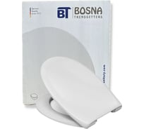 Сиденье Bosna Bilbao с крышкой микролифт быстросъемное дюропласт, белое 542871