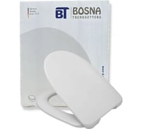 Сиденье Bosna Hamburg с крышкой микролифт быстросъемное дюропласт белое 542882